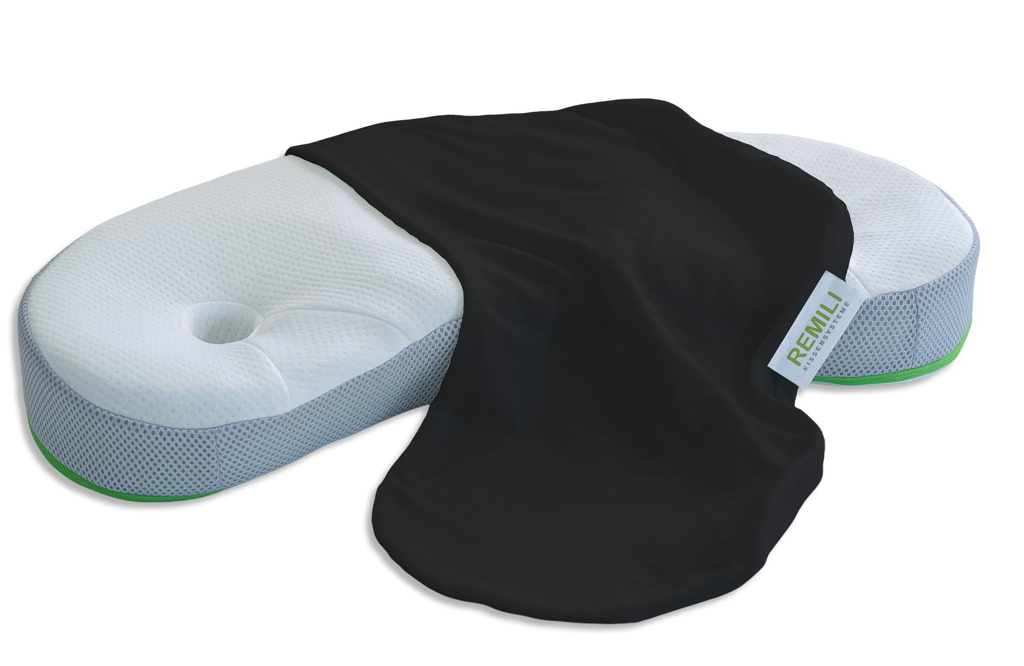 REMILI Schonbezug in Schwarz für ergonomisches Kissen